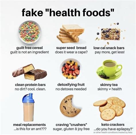 what are the four fake health foods